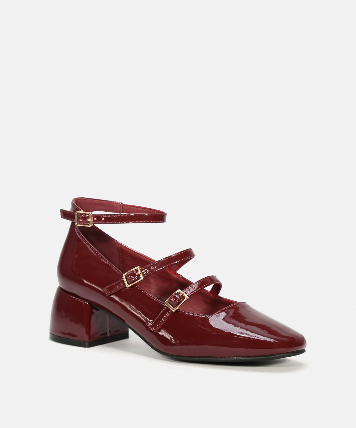 Zapatos tac&oacute;n doble hebilla